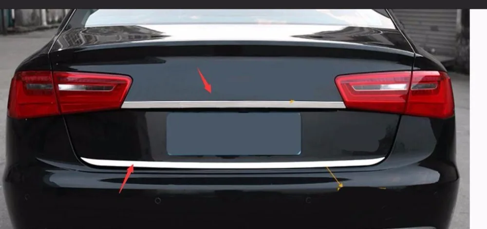 Автомобильная накладка на заднюю дверь наклейка задний багажник для Audi A6 C7 2013 2014