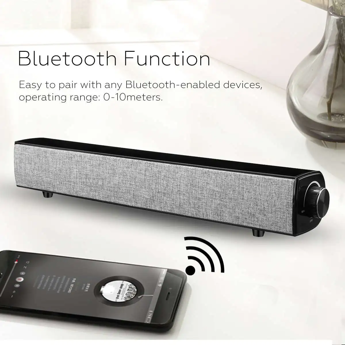 20 Вт bluetooth динамик 4000 мАч беспроводной бас Саундбар большой мощности HiFi сабвуфер домашний кинотеатр громкий динамик с микрофоном USB AUX RCA для ПК