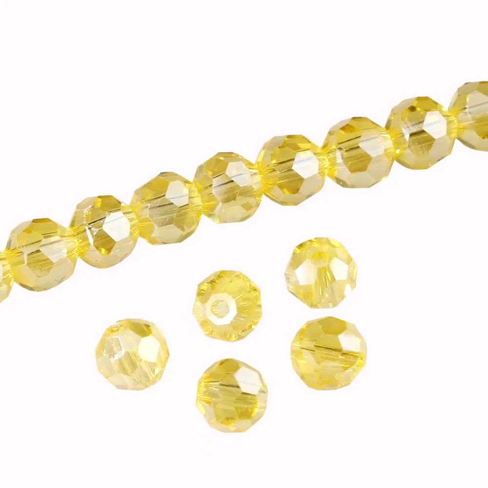 Бусины круглые из чешского стекла с гранями 4/6 мм|faceted beads|loose beadsbeads for jewelry making |