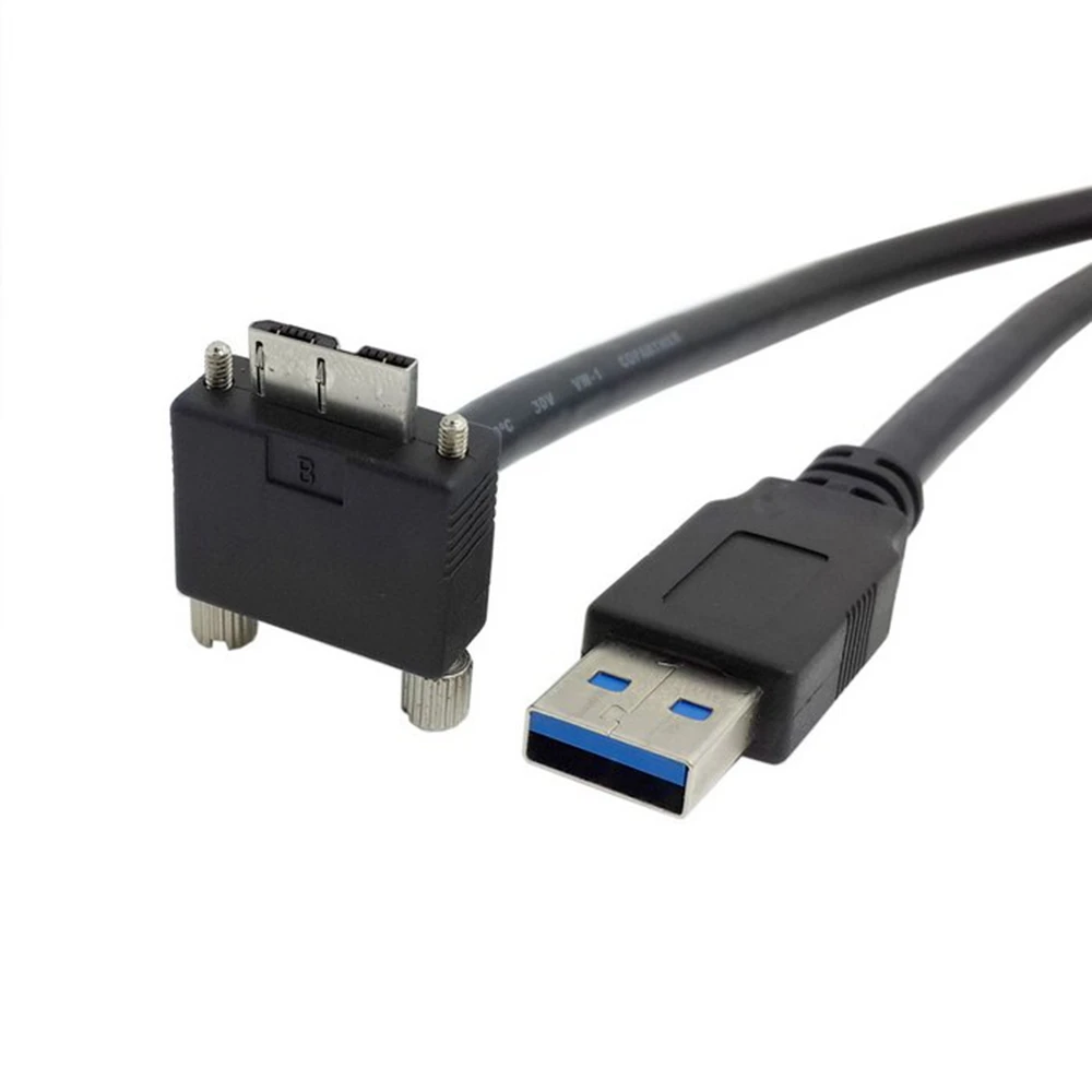 Вниз Угловой 90 градусов Micro USB винт крепление к 3 0 кабелю данных для промышленной