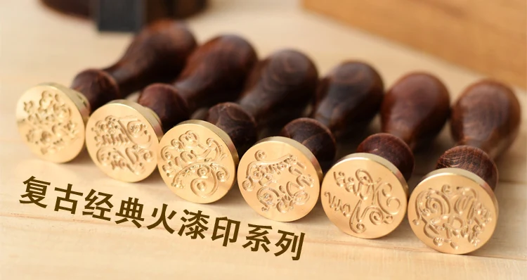 

High Quality Sealing Wax Classic Initial Wax Seal Stamp wish Letter Retro Wood