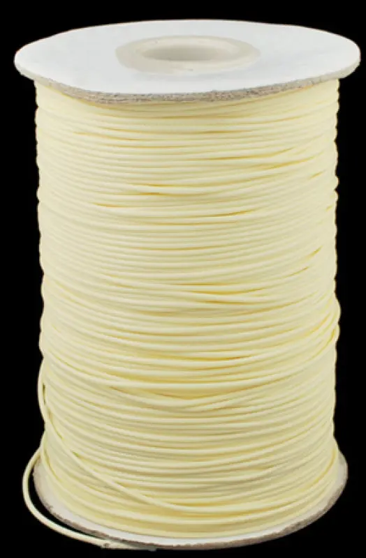 LightGoldenrodYellow 185 ярдов/рулон 1 мм корейский вощеный полиэфир шнур для самостоятельного изготовления ювелирных изделий Браслет Ожерелье Веревка Черный Серый Оранжевый Красный Розовый - Цвет: LightGoldenrodYellow