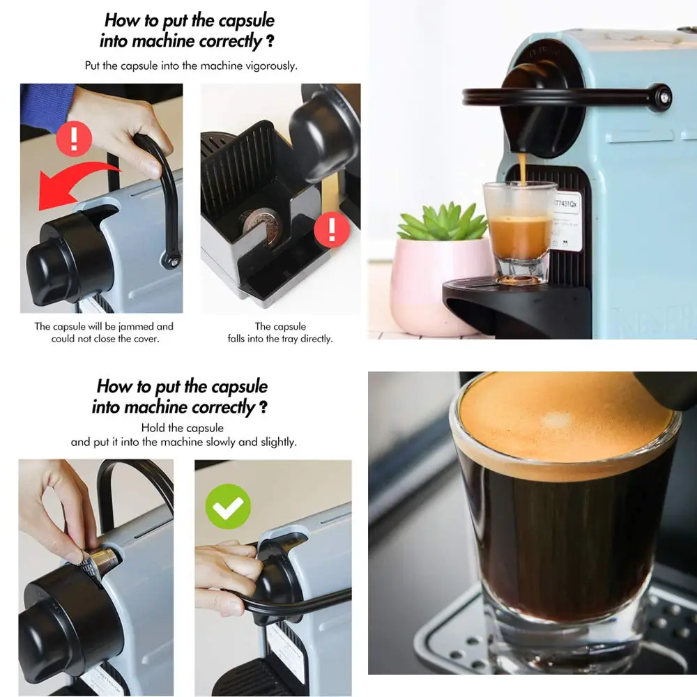 Nespresso многоразовые капсулы многоразовые кофейные капсулы из нержавеющей стали многоразовые капсулы Nespresso капсулы стручки фильтры для чашки кисточка ложка