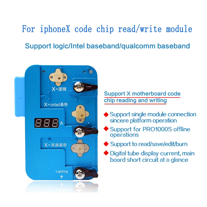 JC PRO1000S логическая лента EEPROM IC чип программист EEPROM IC чтение записи Ремонт для iPhone X XS Max XR 7 8 8P iPad 23456