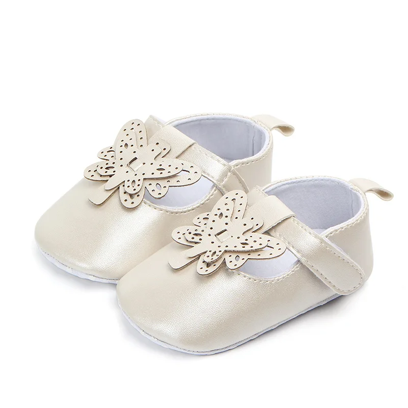 Туфли для новорожденных девочек однотонные мокасины из искусственной кожи на