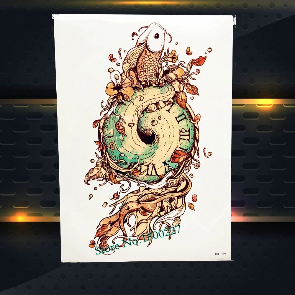 Большой Черный Летающий орел тату наклейка для женщин мужчин руки груди имитация