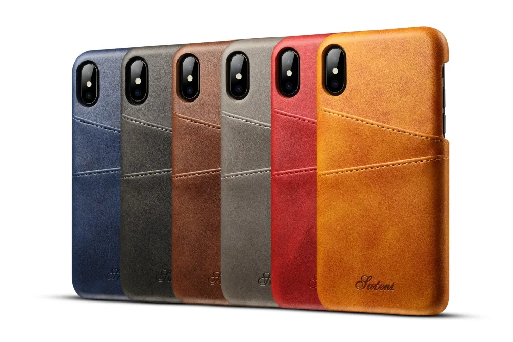 Чехол для телефона из искусственной кожи для Iphone XR XS MAS 8 7 6 PLUS с держателем для карт
