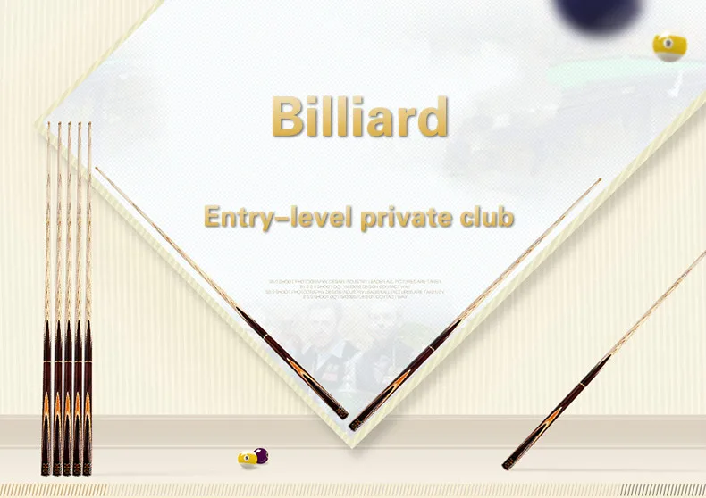 Jianying Billiard Club Set British Snooker Billiard Cue Single Hand Rod Pool Cue Accesoires SD04