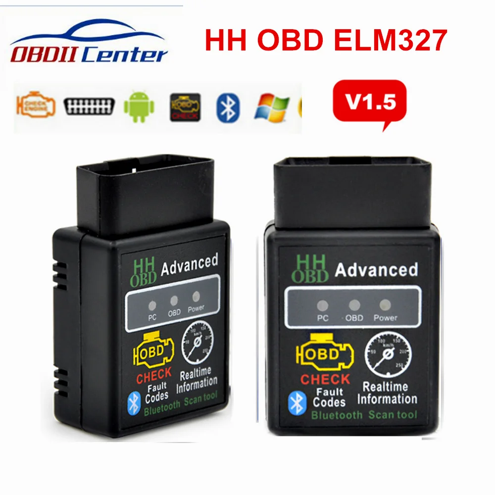 2018 Elm327 Bluetooth OBD2 V1.5 автомобильный диагностический интерфейс ELM 327 1 5 HH OBD OBDII сканер