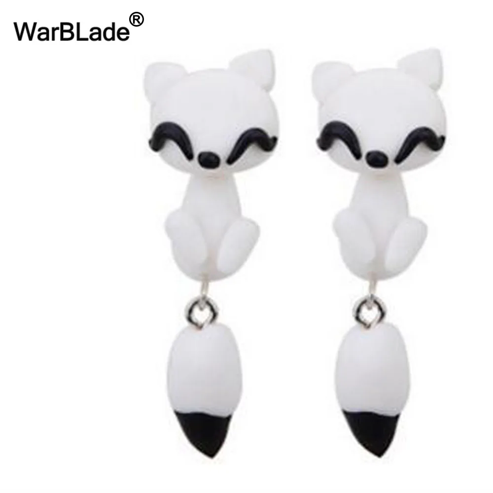 9 WarBLade 10 пар 3D серьги-гвоздики в виде собаки Мода ручная работа Полимерная глина крокодил, динозавр серьги-кошки для женщин ювелирные изделия - Окраска металла: 9
