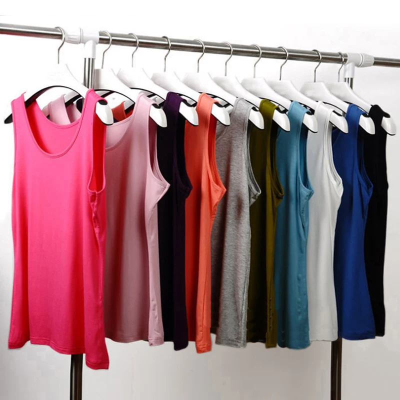 Женская майка без рукавов u образной формы свободная однотонная повседневная