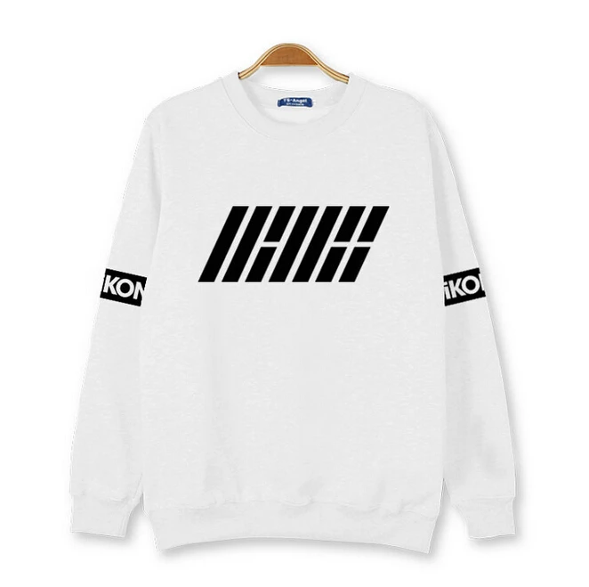 Новое поступление осени 2015 толстовки с капюшоном kpop new idol group ikon логотипом первого
