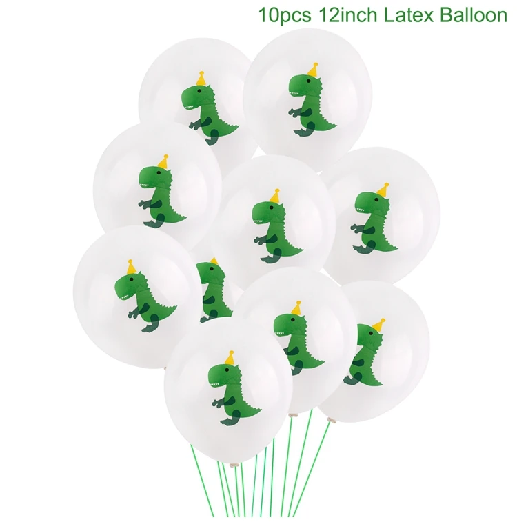 Green dinosaur FENGRISE, украшения для дня рождения, для детей, динозавр, для дня рождения, для вечеринки, балоны, зеленый, для ребенка, для душа, для девочек, воздушные шары, принадлежности, динозавр - Цвет: Green dinosaur