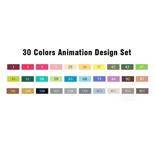 Touchfive 30/40/60/80 Colors Art Marker Set Alcohol Based Sketch Marker Pen For Drawing Manga Design Art Set Supplies - Цвет: 30 Animation Set