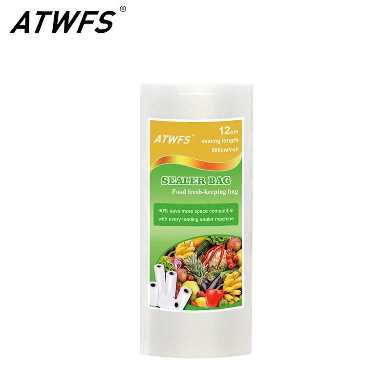 ATWFS 12 см x 500 см/рулон вакуумный упаковщик пакеты вакуумные пакеты для еды Saran Wrap