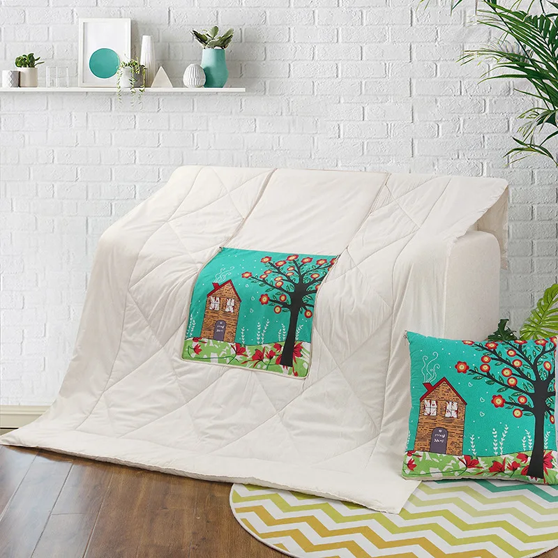 Home Decoration Shape-shift Cushion 45*45cm Back ChristmasCushion Open Size 120*160 Cushion Blanket Quilts Car Cartoon Throw Pil