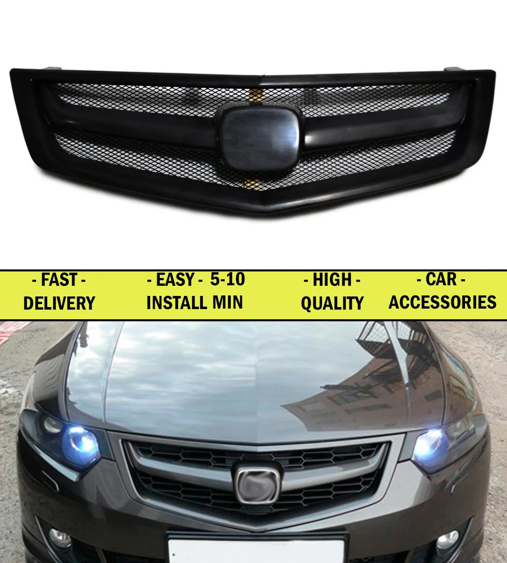 Чехол на решетку радиатора для Honda Accord 8 2008 2012 спортивный стиль Лицевая