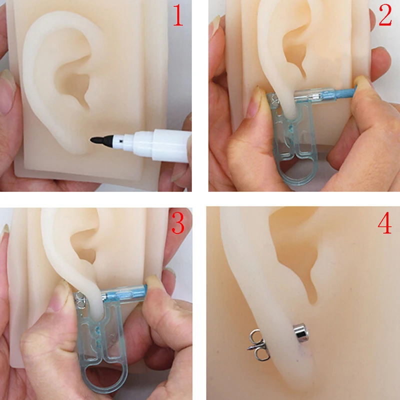 

2 шт здорового безопасности Asepsis одноразовый блок уха шпильки для пирсинга пистолет пирсинг набор инструментов для пирсинга