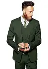 Мужской облегающий Свадебный костюм, зеленого цвета, смокинг, 3 шт., на заказ, 2020