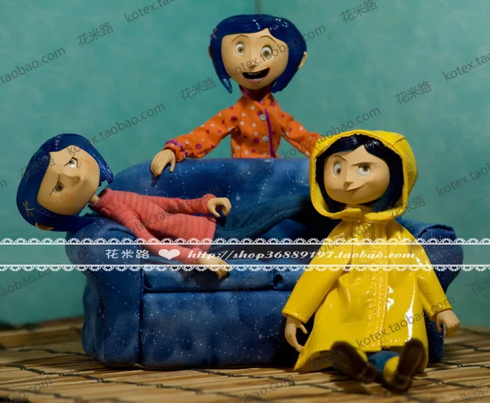 NECA детские игрушки Коралина и секретная дверь куклы фигурка 7 дюймов плащи свитер версия Caroline подарок для девочек