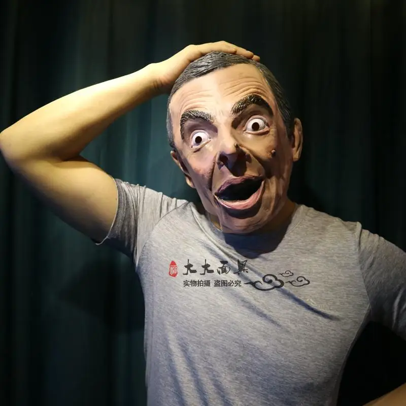 Новинка забавная латексная маска Mr Bean для косплея костюм вечевечерние НКИ на