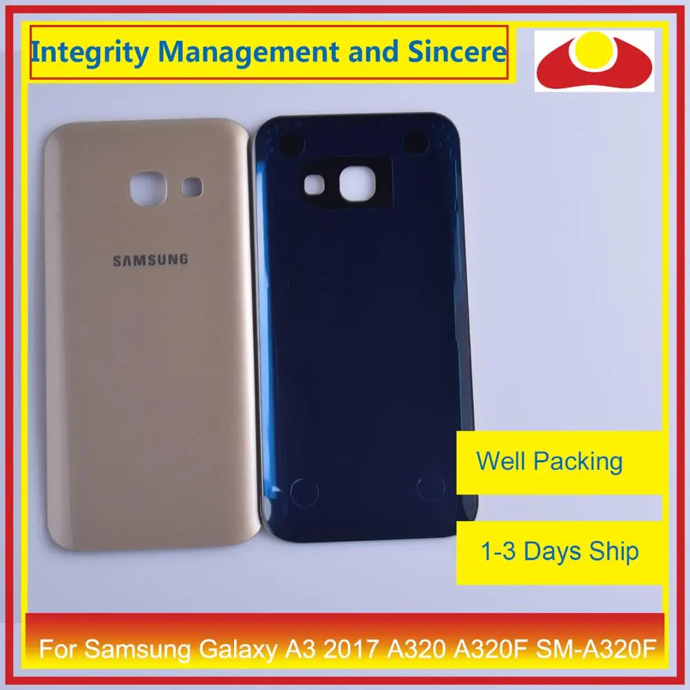 Оригинальный корпус для Samsung Galaxy A3 2017 A320 A320F задняя крышка батарейного отсека