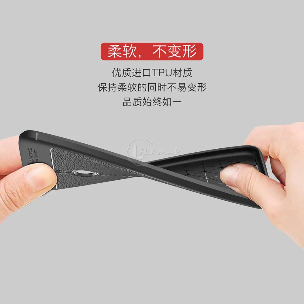 Soft Cover for Huawei Honor 7C Pro LND-L29 5.99 Litchi Leather Grained Silicon Phone Case C7 LND L29 |