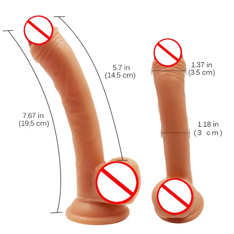 Массажный фаллоимитатор с присоской для мастурбации Массажер Влагалище