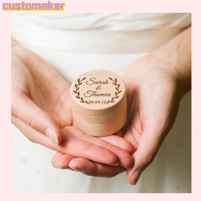 1 шт. коробка для свадебных колец деревянный подарочный ящик из твердой древесины