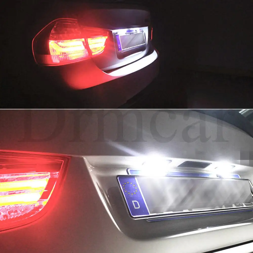 2х DC 12 В Автомобильный светодиодный номерной знак лампы для VWGOLF 4 5 6 7 автомобильный номерной знак фары авто светодиодный