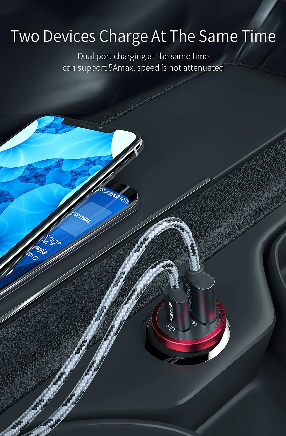 Автомобильное зарядное устройство Essager Quick Charge 4,0 3,0 USB PD зарядное устройство QC 3,0 4,0 Быстрая зарядка для Xiaomi huawei Supercharge автомобильное зарядное устройство для телефона