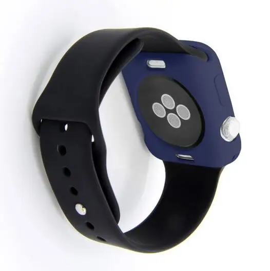 Резиновый чехол-бампер для Apple Watch Series 5 4 3 2 1, защитный чехол для iWatch 40 мм 44 мм 38 мм 42 мм