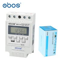 newly 25a 240v programmable timer switch din timer digital with 10 times turn onoff per day weekly time set range 1min 168h