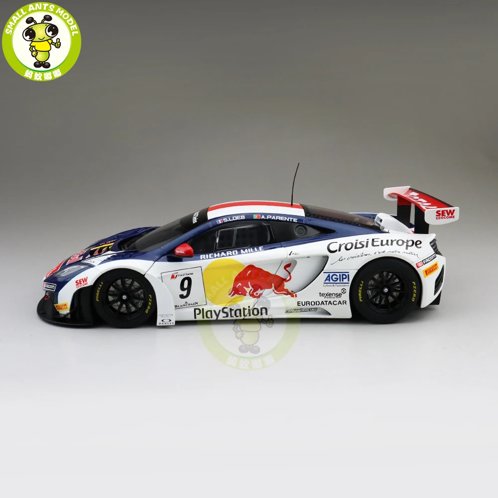 1/18 AUTOart 81342 MCLAREN 12C GT3 RED BULL № 9 суперкар литья под давлением Модель автомобиля игрушки для детей коллекции