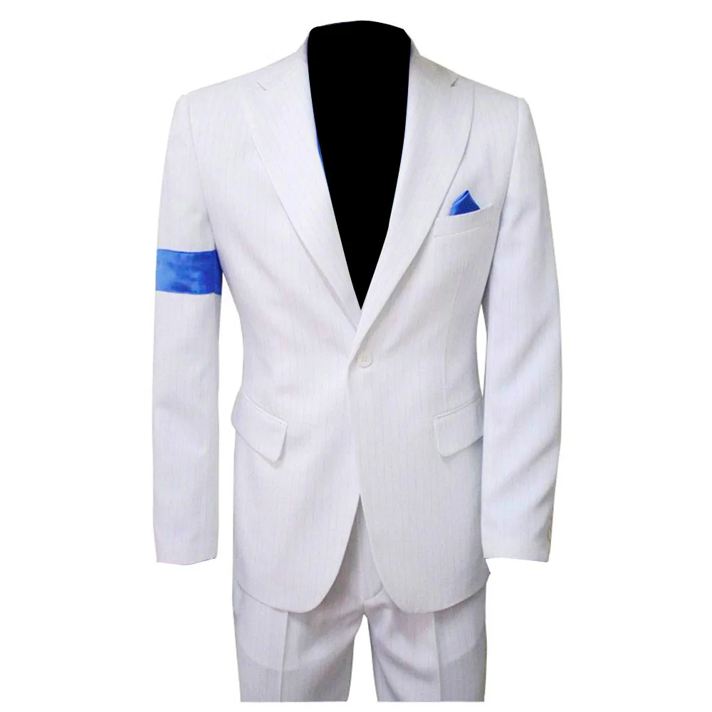 suit and pants Классический MJ Майкл Джексон Гладкий Criminal полосатый костюм Куртка Блейзер полный набор для поклонников вечерние шоу имитация настроить подарок - Цвет: suit and pants