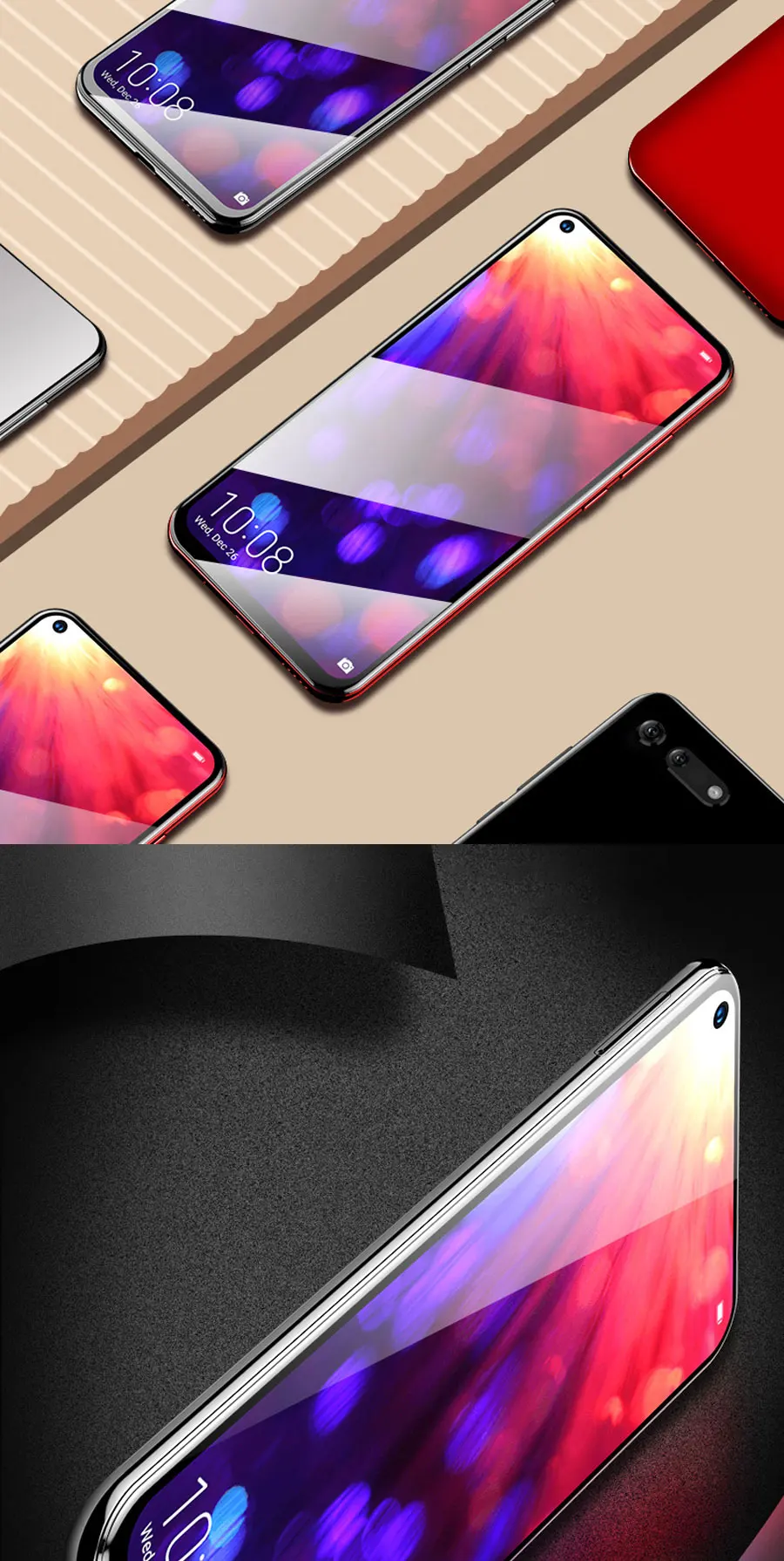 9D Защитное стекло для huawei Honor 8X 9i 10i 20i V20 V10 V9 Play 8C 8A Note 10 Magic 2 Защитная пленка из закаленного стекла