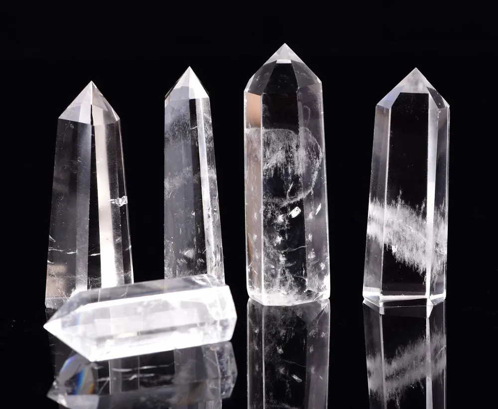 1 шт. натуральный камень прозрачный кварц кристалл каменная палочка лечебный