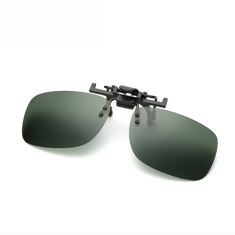 Dark Green Поляризационные винтажные солнцезащитные очки на застежке для мужчин и женщин для ночного видения, желтые линзы для близорукости, очки для вождения, солнцезащитные очки - Цвет оправы: Dark Green