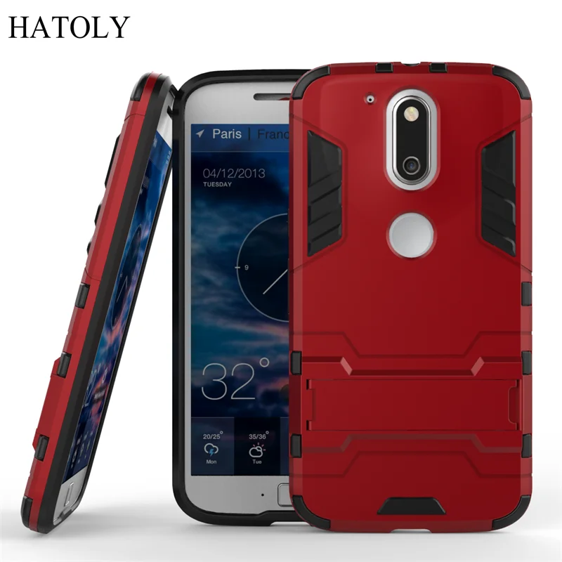 HATOLY для бронированный чехол телефона Motorola Moto G4 плюс Чехол Робот из сочетания