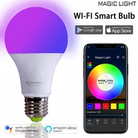 home led wifi app rgbw bulbs 60w equivalent smart bulb lamp music e27 dimmable smart bulb lamp link alexa echo plus goolge home