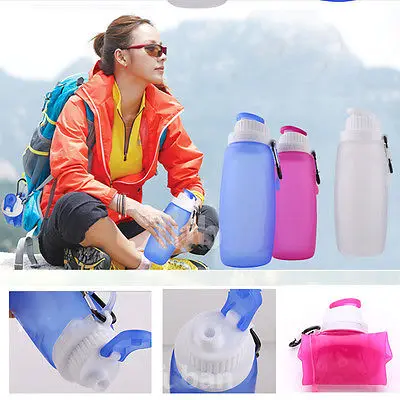 Креативная Складная Силиконовая бутылка для воды 320 мл экологически чистая