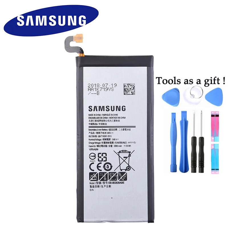 Аккумуляторная батарея для SAMSUNG GALAXY S6 edge Plus EB BG928ABE G928P G928F G928V G9280 G9287 3000