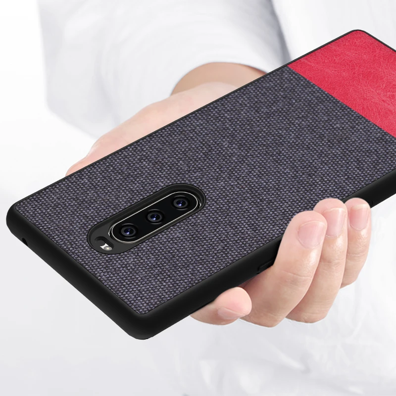 SRHE For Sony Xperia 1 Case Cover Vintage Cloth Fabric Silicone Full Back Xperia1 J8110 J8170 J9110 |