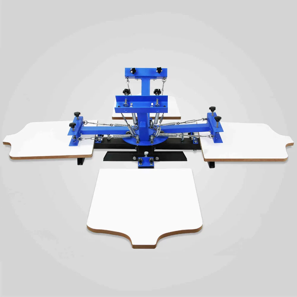 Оборудование трафаретной печати шелкография печатная машина 4 цвета станция