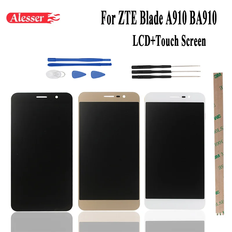 Alesser для ZTE Blade A910 BA910 TD LTE ЖК дисплей + сенсорный экран 100% сборка запчасти 5 дюймов