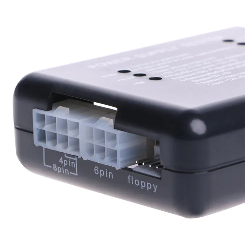 Тестер электропитания ATX 1 шт. черный с разъемами 20/24 Pin SATA Molex HDD для PSU PC|Тестеры