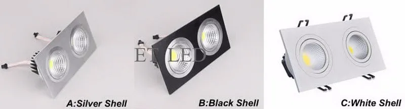 Белый/задний/серебристый корпус 1500lm 20 Вт Cob Led Диммируемый светодиодный светильник освещение Встраиваемые лампы 110-240 В CE& ROHS UL SAA CUL