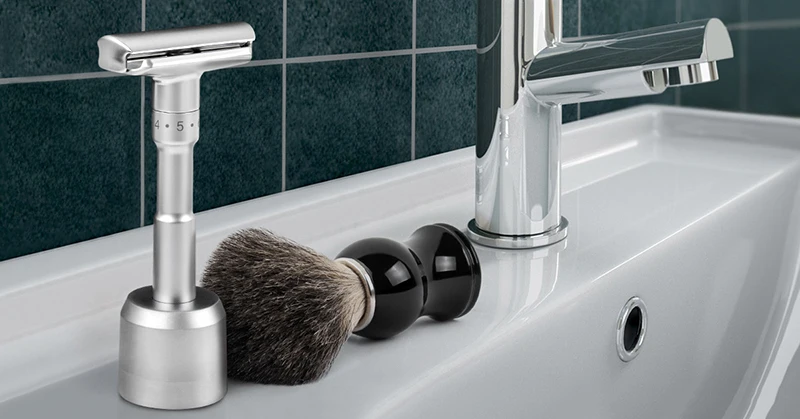 Qshave серебро безопасность Бритвы классические мужские бритья руководство безопасность Бритвы Подарок от отца станок для бритья эпилятор