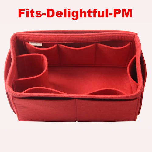 Delightful-PM Подходит Neverfull восхитительный Speedy25 30 35 40 keepall кошелек Вставить пеленки мешок войлочная сумка Организатор сумка(w/молоко держатель бутылки воды - Цвет: Delightful-PM