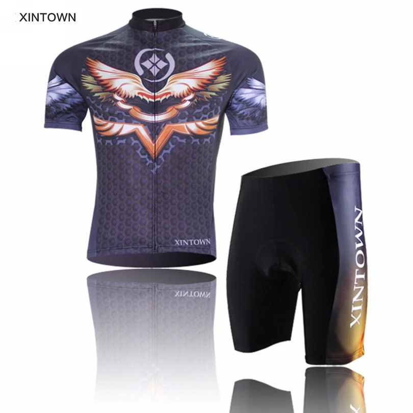 Футболка XINTOWN Мужская с коротким рукавом Спортивная веломайка топ шорты летняя